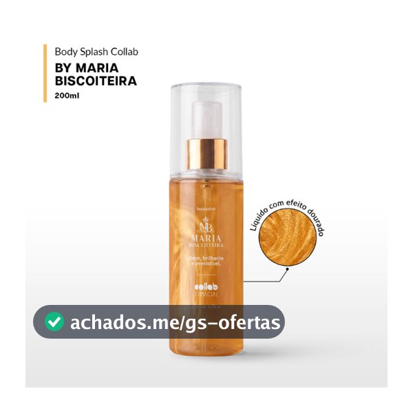 BODY SPLASH MARIA BISCOITEIRA 200ML PERFUME FLORAL COM BAUNILHA