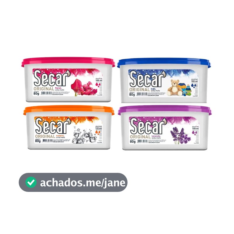 4 Anti Mofo Desumidificador Secar Original 80g Cada Guarda Roupas Closet Armários Organização Casa