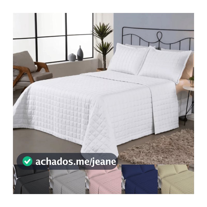 Cobre Leito 2 e 3 Peças Solteiro, Casal E Queen C/ Fronha Matelado Dupla Face Super Macio Premium