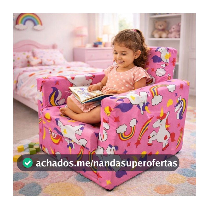 Sofá Infantil Infantil Confortável Criança Quarto Brinquedoteca Macio Seguro