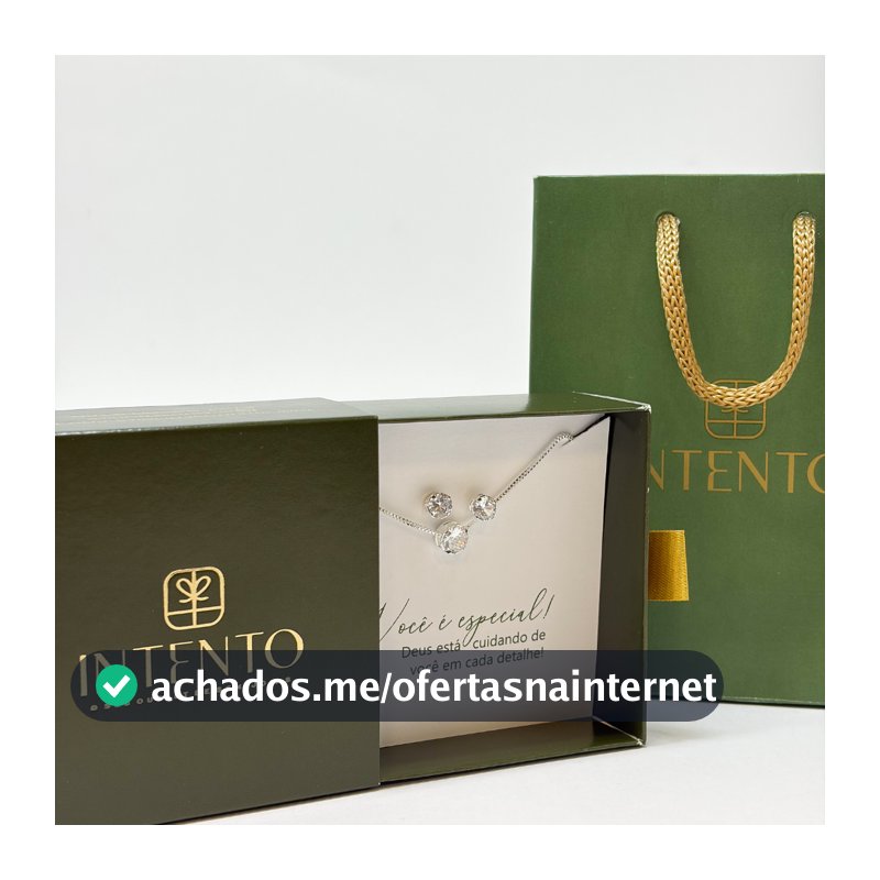 Presente Conjunto gargantilha e brinco Ponto De Luz - envio imediato