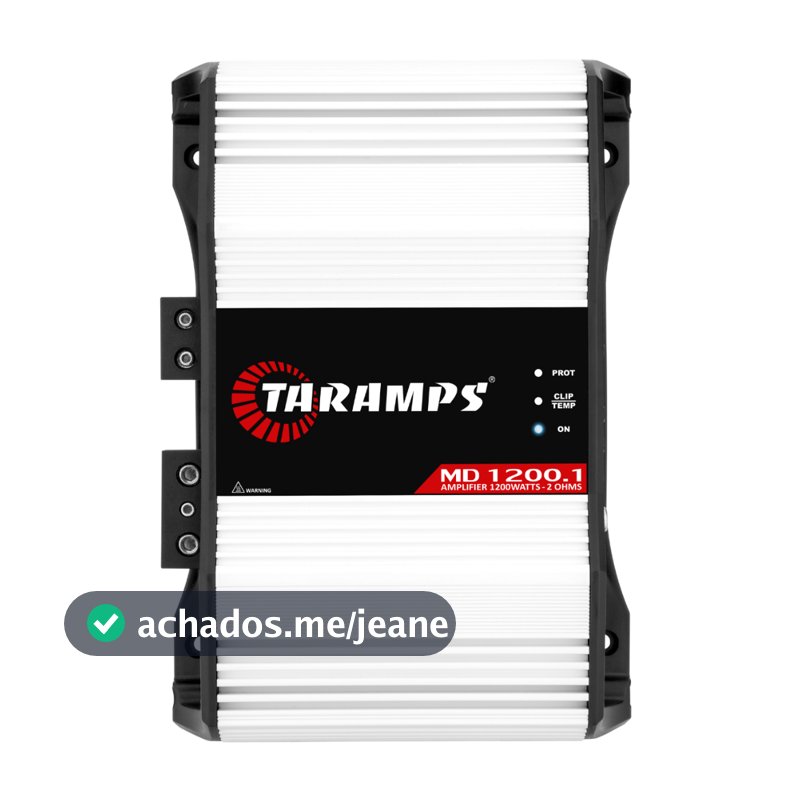 Modulo Taramps Md 1200 2 Ohms 1200 Rms Amplificador 1200w 2ohm Potencia Md1200 Som Automotivo