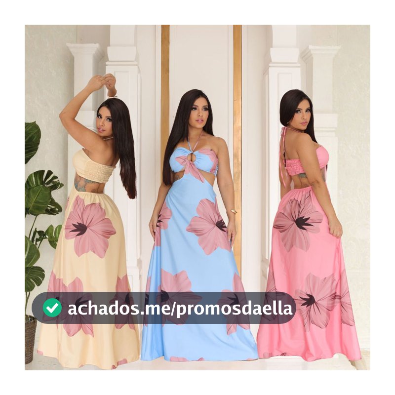 Vestido Longo Azul Claro Floral Elegante Feminino | Moda Festa Sexy e Sofisticada .