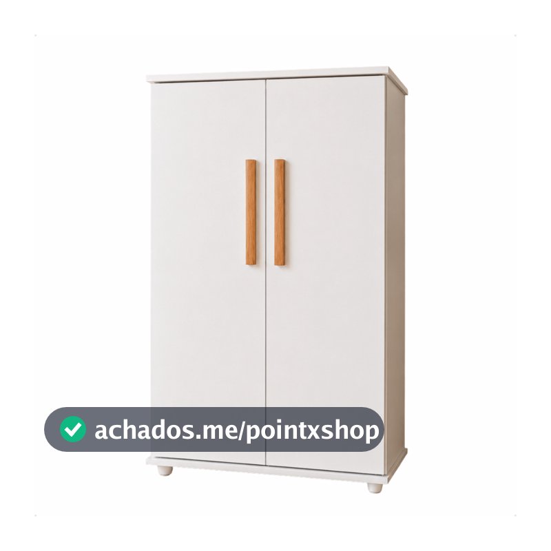 Armário Multiuso 2 Portas Organizador para Cozinha Lavanderia Quarto Escritório Sapateira Moderna