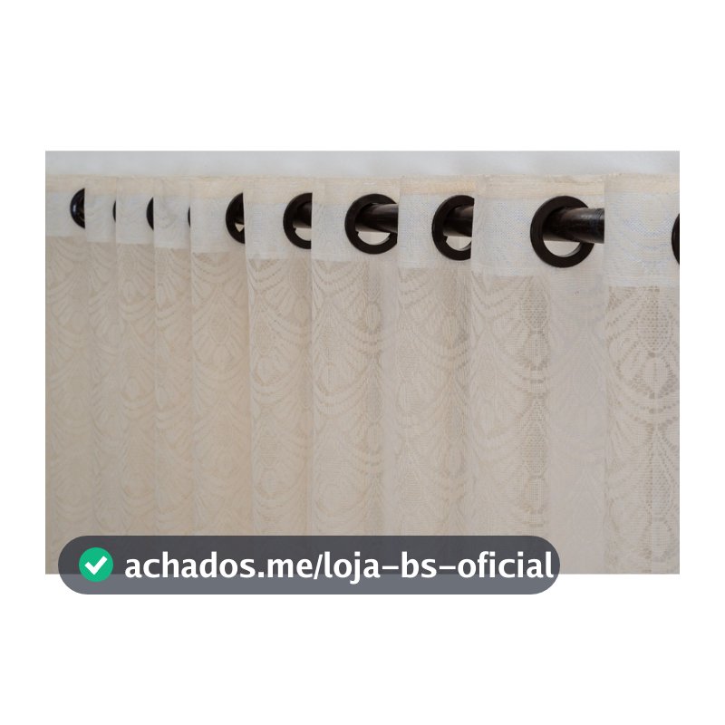 Cortina Renda 3,00 X 2,80 Para Cozinha Sala De Jantar