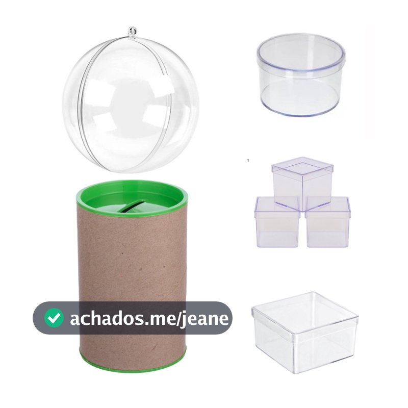 Kit 100 itens 20 cofre 20 esferas 20 caixinha 7x7 20 caixinha 5x5 20 caixinha redonda - lembrancinha