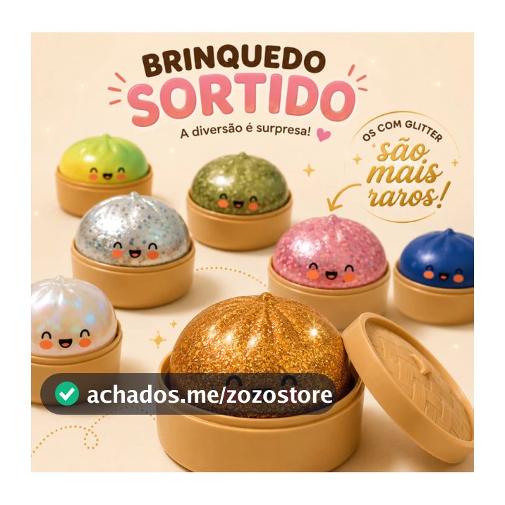 Brinquedo Surpresa Squishy Antiestresse Bolinho Com Carinha Fofa Para Apertar Fofinho Macio
