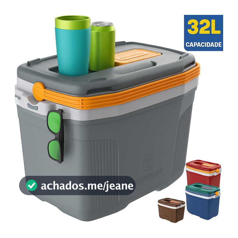 Caixa Térmica 32 Litros Cabe 45 Latas Air Flow Alta Qualidade Várias Cores - Termolar Original