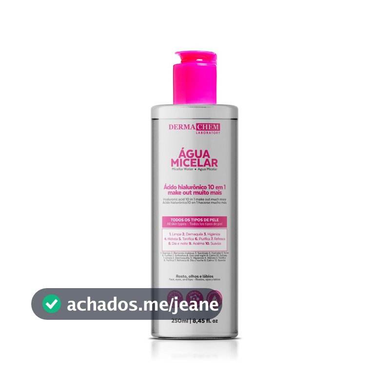 Água Micelar Ácido Hialurônico Make Out 250ml Dermachem