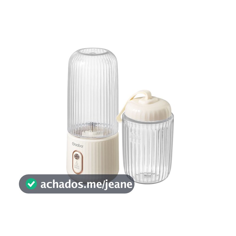 Gaabor Espremedor de Frutas Portátil USB de Bolso 4 Lâminas Bateria de Grande Capacidade 350ml+280ml FP03T