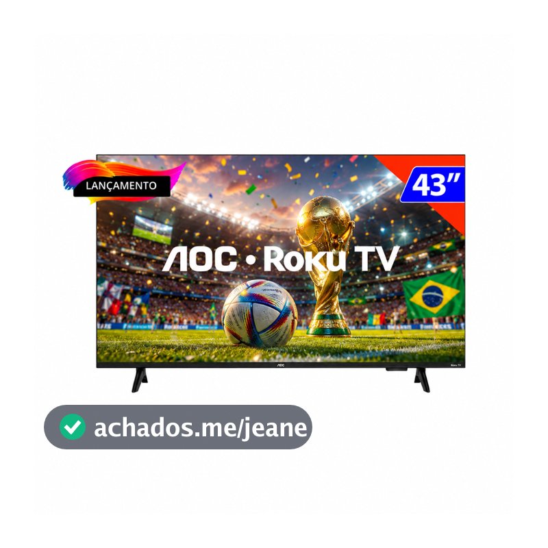 Tv Smart 43 Polegadas Aoc Roku Hd Wi-fi 43s5155/78g