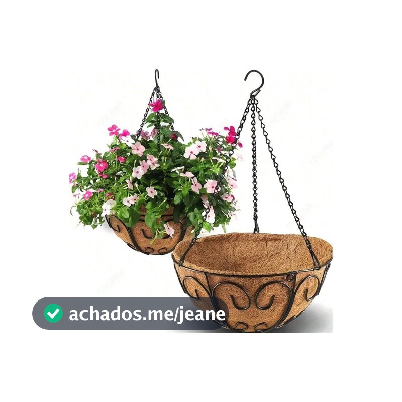 Vaso De Flores  Ao Ar Livre E Jardinagem, Corrente  De Cesta De Ferro  Pendurar Decoração