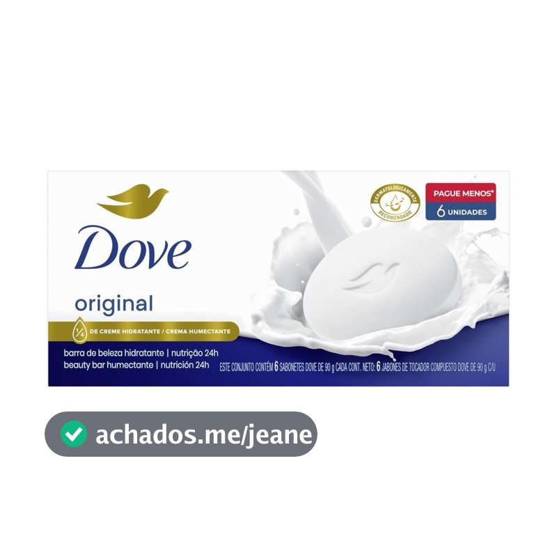 Kit Sabonete Barra Dove Regular Com 6 Unidades