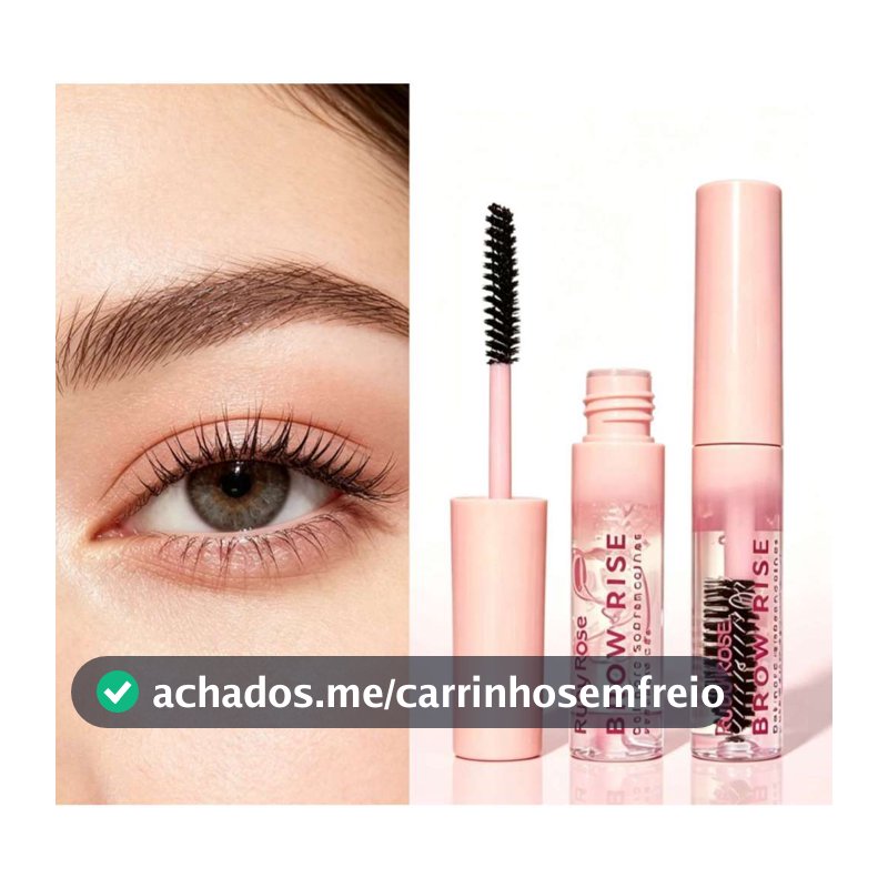 Gel Fixador Para Sobrancelhas Brow Rise Ruby Rose HB-E2503 Linha Rosa Modelador Sobrancelha Longa Dura