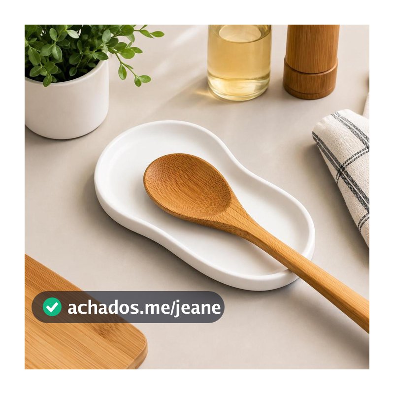 Descanso de Colher Orgânico Suporte de Utensílios para Cozinha Organizador de Bancada