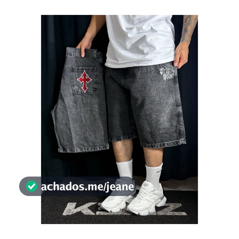 Bermuda TripSide Cruz Bordado Jorts Baggy