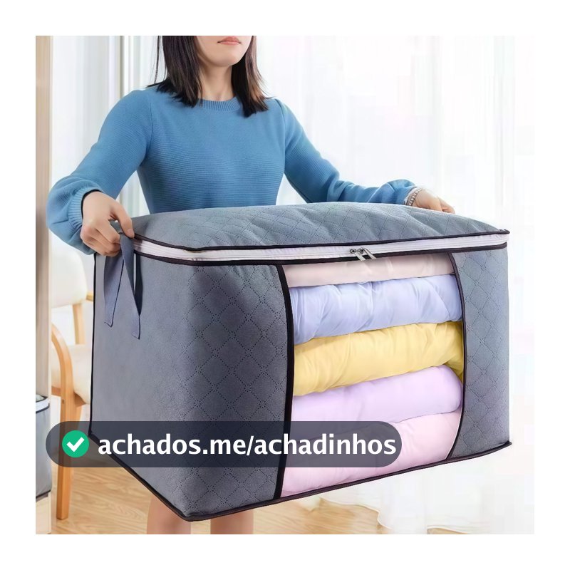 Caixa Saco Organizador Cobertor Casaco Guarda Roupa Ecológico Anti-Poeira Umidade Insetos Multiuso Organizers