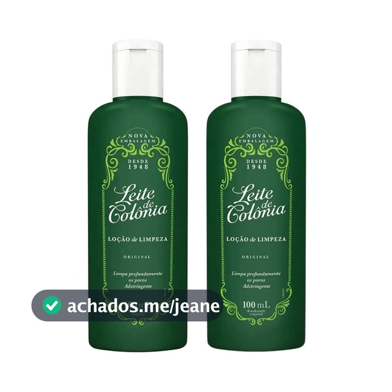 Kit  C/2  Loção De Limpeza Leite de Colônia - Nota