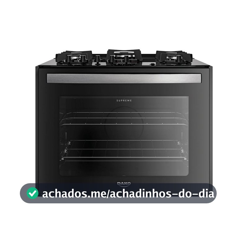 Fogão 5 Bocas de Embutir  Dako Supreme Mesa de Vidro Bivolt