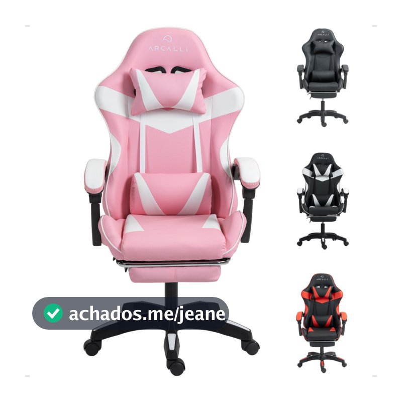 Cadeira Gamer Profissional Arcalli ARC Racing Reclinável Apoio para Pernas