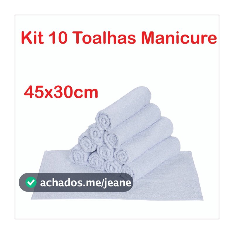 Kit c/10 Toalha Social Manicure p/Salão 30X45cm
