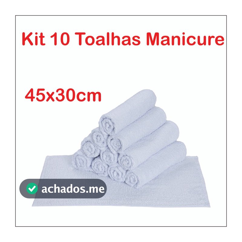 Kit c/10 Toalha Social Manicure p/Salão 30X45cm