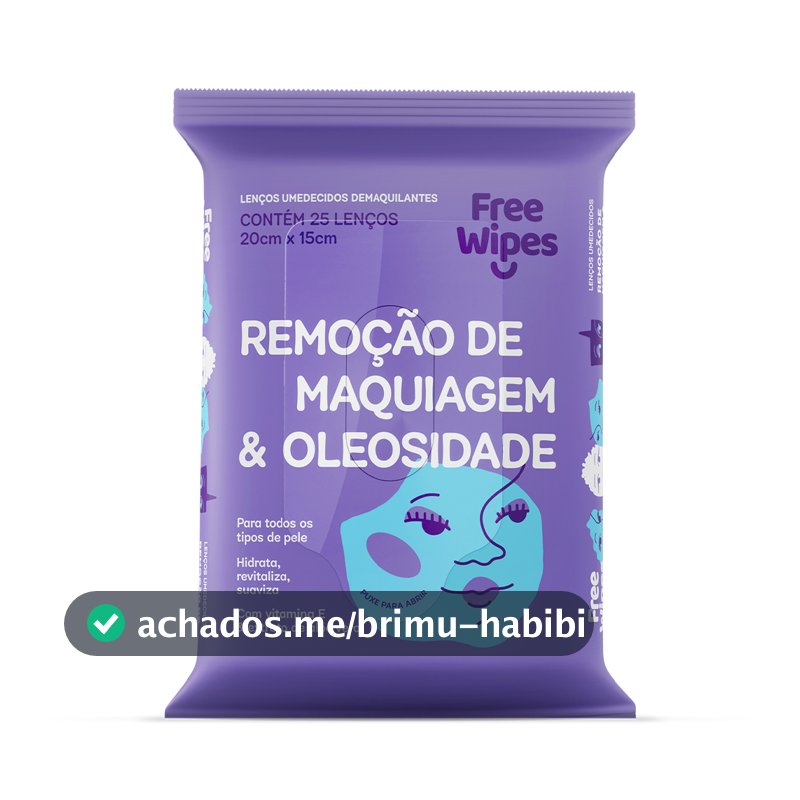 Lenço Umedecido Demaquilante Free Wipes – Limpeza e Revitalização Facial