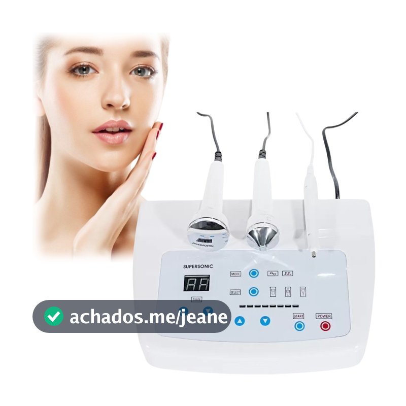 Aparelho de Estética 3 em 1 Ultrassom e Jato de Plasma Facial e Corporal
