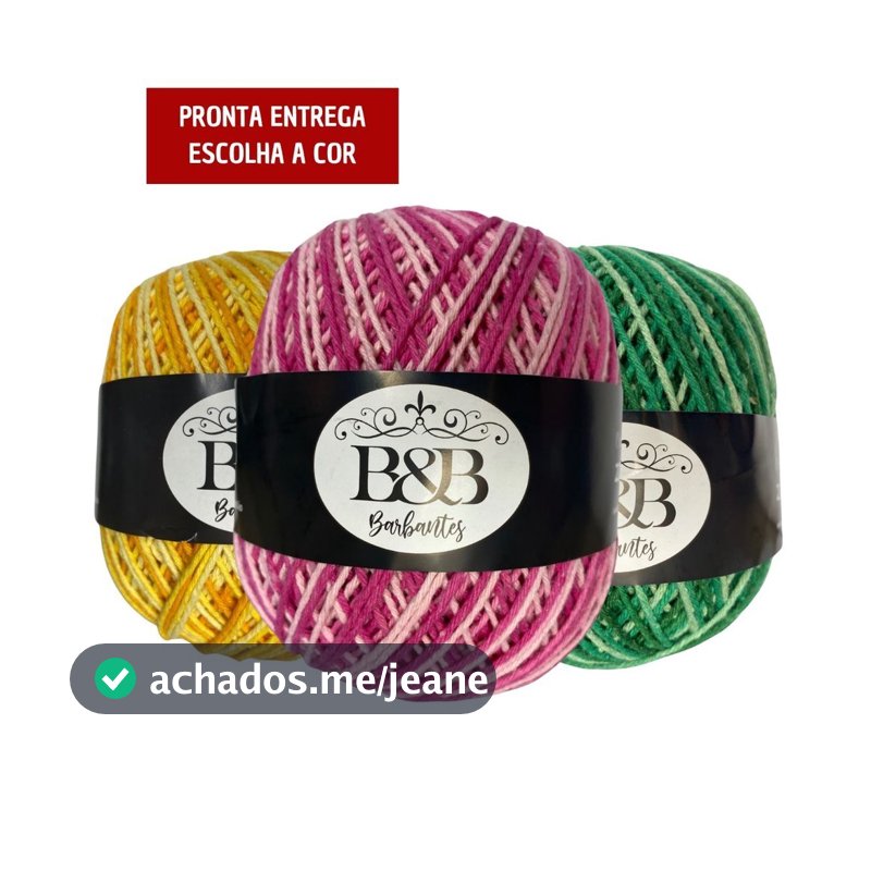 Barbante B&B Fio 6 200g Degradê 226 metros - Flores / Multicolor