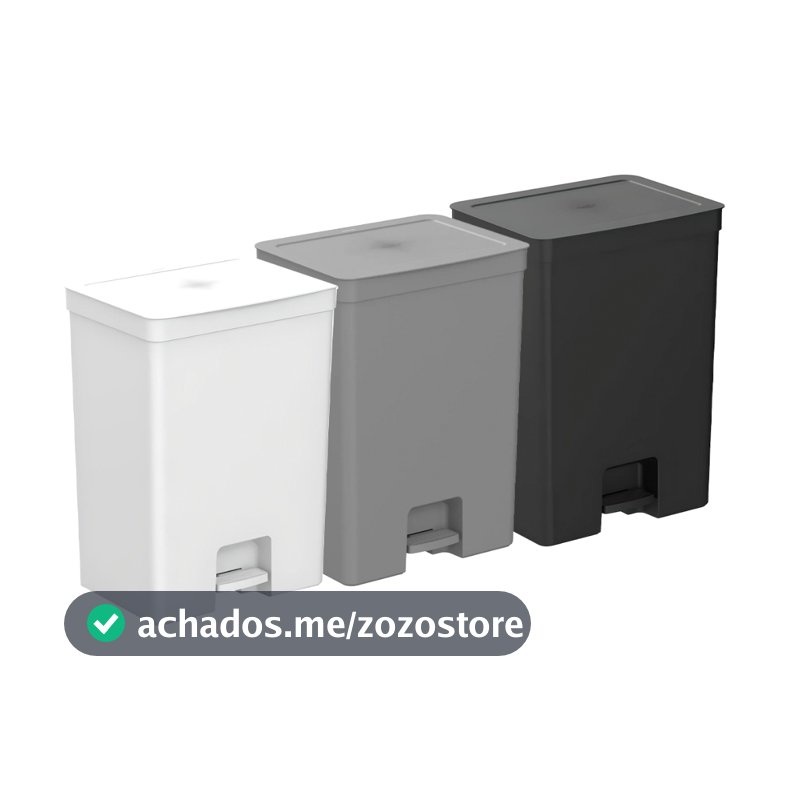 Lixeira de Pedal Trium 30L Duplo Compartimento LX4350 - Ou