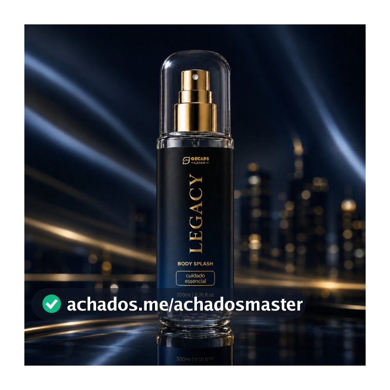 Body Splash Masculino Legacy 200ml Deo Colônia Premium | Fragrância Masculina | Gecaps Latam