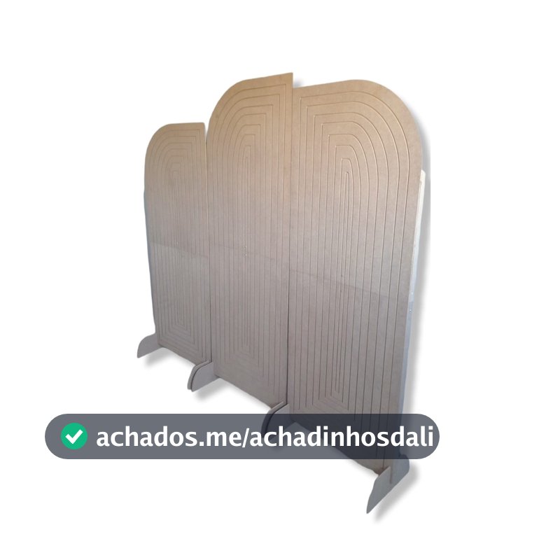 Trio De Painéis Desconstruído Desmontável Festa Decoração Frisado Mdf Cru