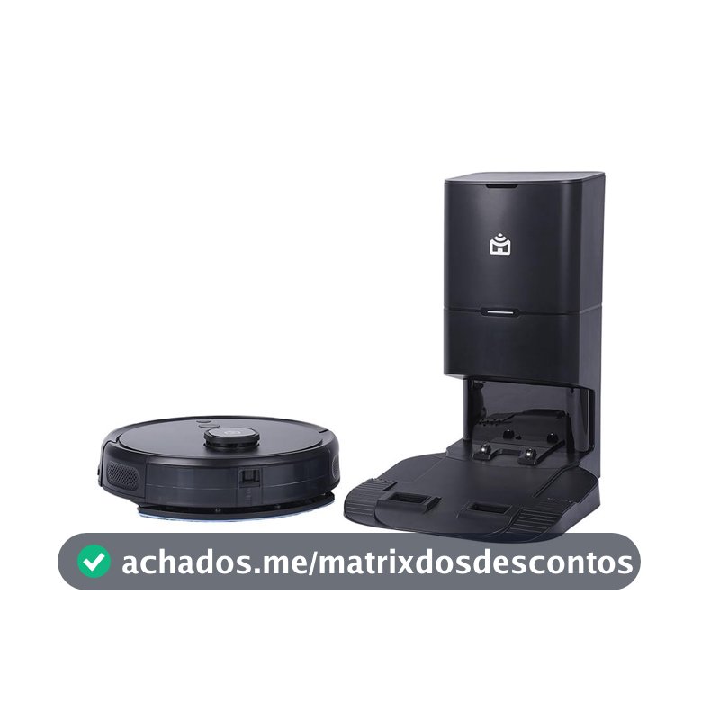 Smart Robô Aspirador Wi-Fi Autolimpante PRA2000 Mapeamento a Laser, Aspira, Varre e Passa Pano