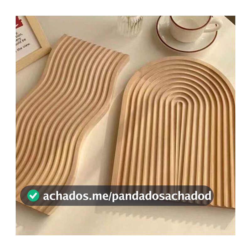 Conjunto 2tabuas Bandejas Bambu Mesa Posta Decor Orgânica