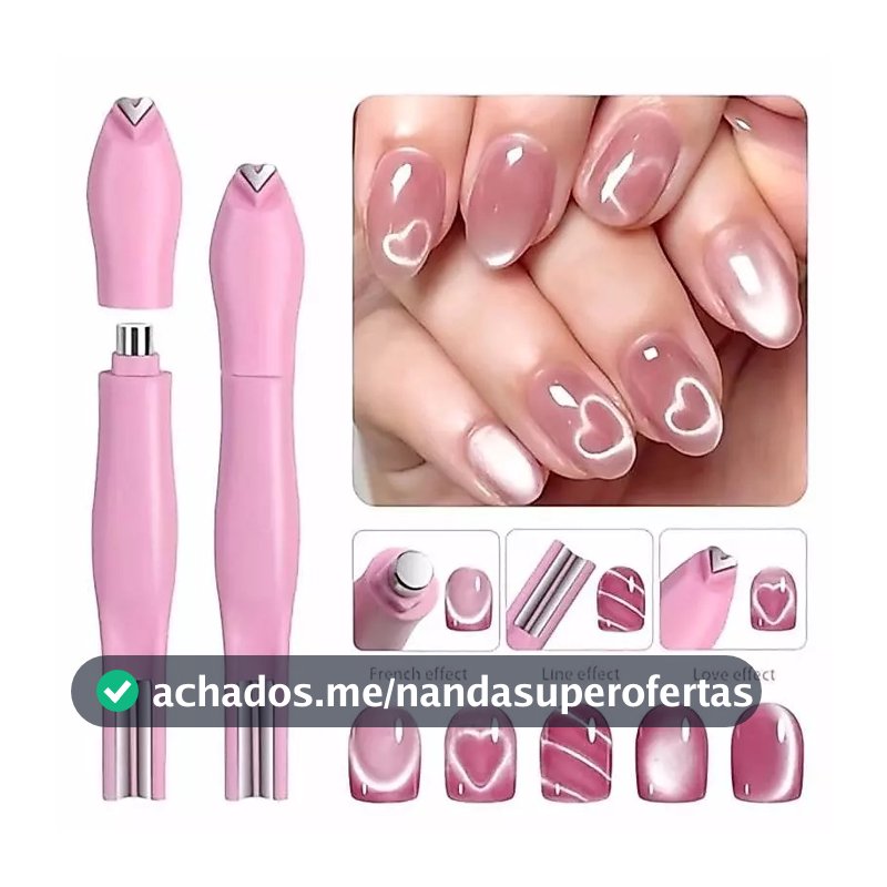 Imã Magnético 3 Em 1 Para Esmalte Olho De Gato Unhas