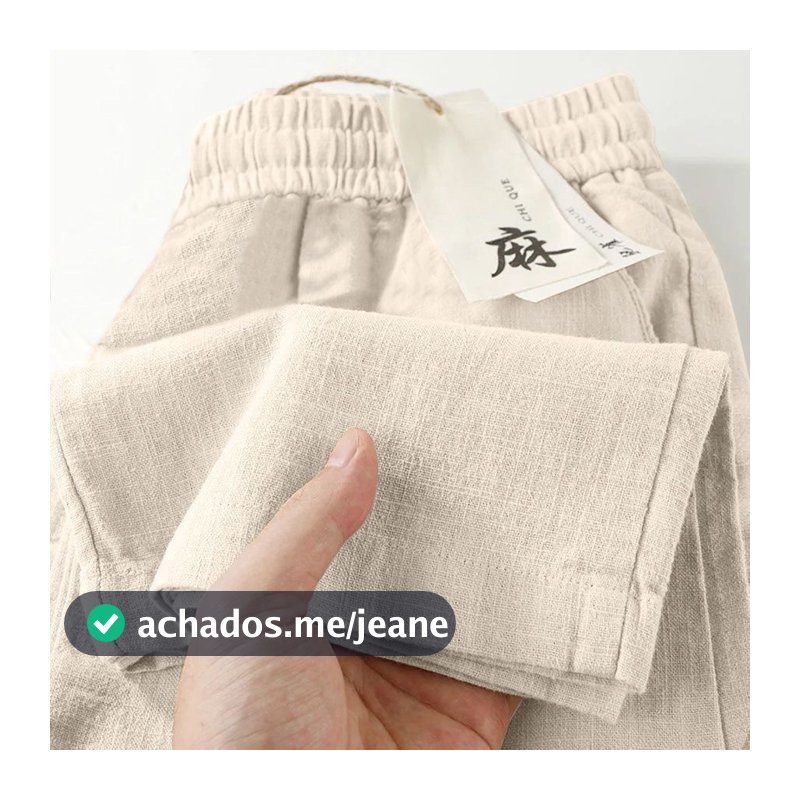 Calças De Perna Larga De Linho Puro Casuais Retas Femininas Moda All-Match Algodão Soltas Para O Verão 2026