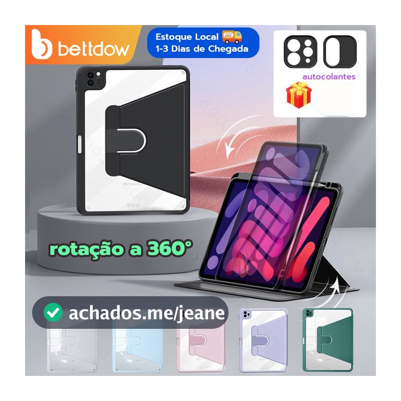 BETTDOW para iPad Case Air 4/5/6 Pro 11  Air3 Pro10.5 10th 8th Gen 6th 7th 5th 9th Capa para ipad com porta-lápis