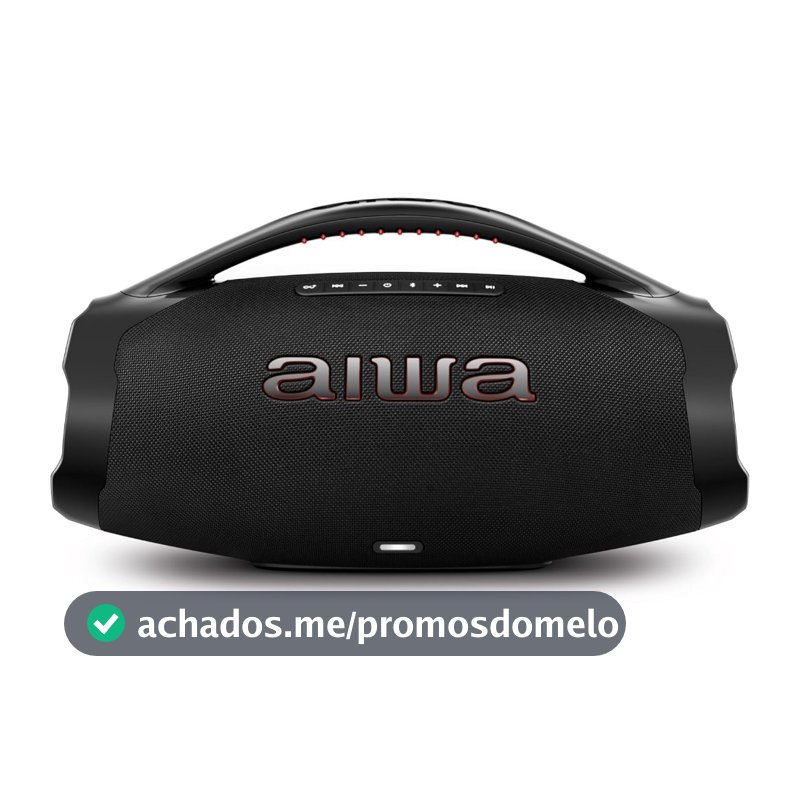 Caixa de Som Boombox Plus AIWA BBS-01-B 200W Bluetooth 30H IP66 USB Preto