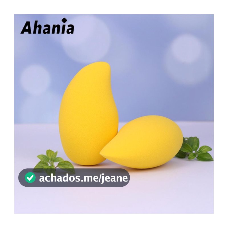 Ahania 2 EsponjaS Formato De Manga para Maquiagem, Multifuncional  Base, Pó, Contorno, Corretivo