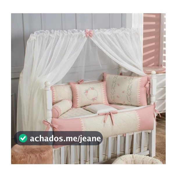 Kit Berço Americano Borboletas Maria Rose com Linho 11Pçs