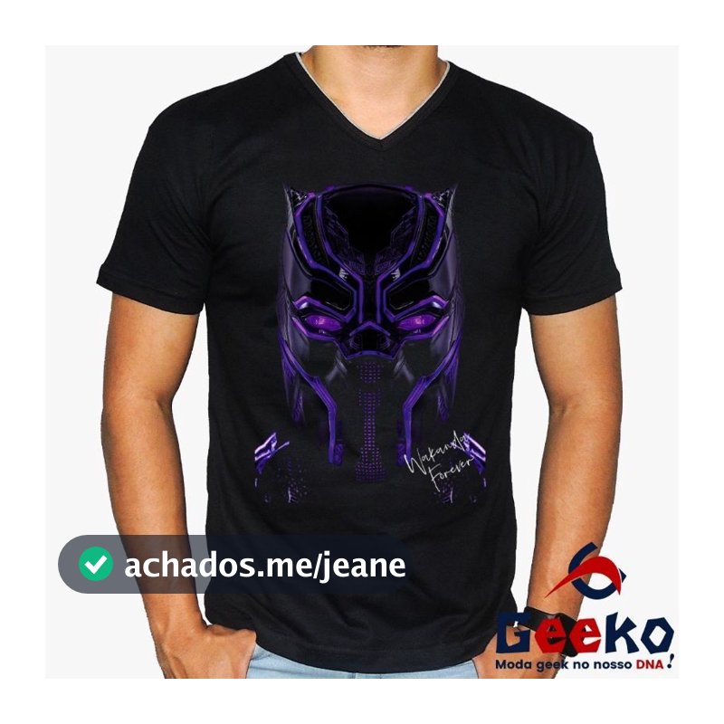 Camiseta Geek Pantera Negra - Wakanda Forever - All Geek