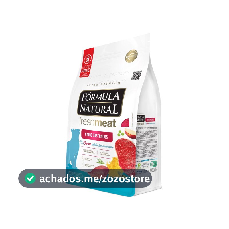 Ração Fórmula Natural Fresh Meat Gatos Castrados Sabor Carne 10,1kg Adimax