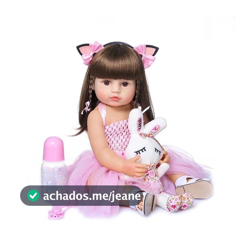 Bebê Reborn Bailarina Boneca Realista Em Vinil Siliconado Pode Dar Banho