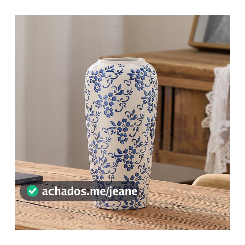 [Venda quente] Vaso de cerâmica de porcelana azul e branca Novo pêndulo retrô chinês Arranjo de flores Hidropônico Plant