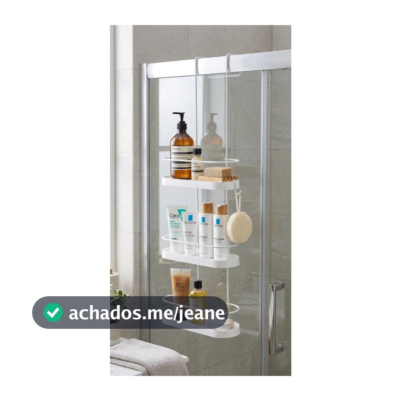 Porta Shampoo Suporte Box 3 Andares Sem Furo Não Enferruja Organizador Banheiro