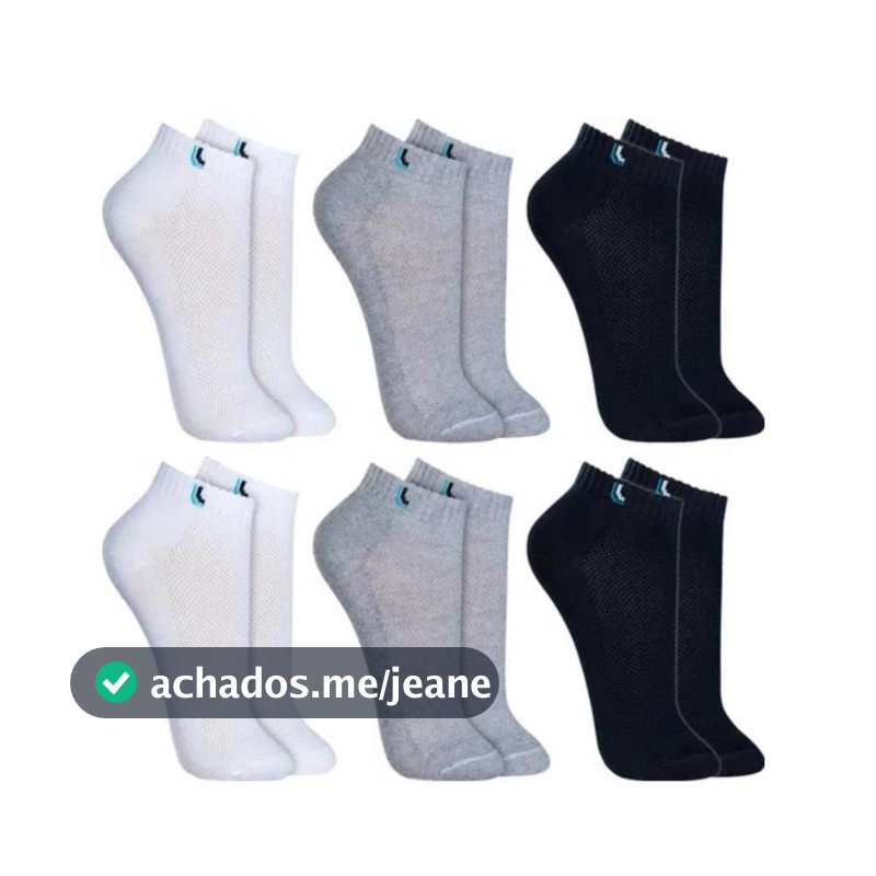 Kit   Meias Soquete premium Algodão Unissex para o dia a dia