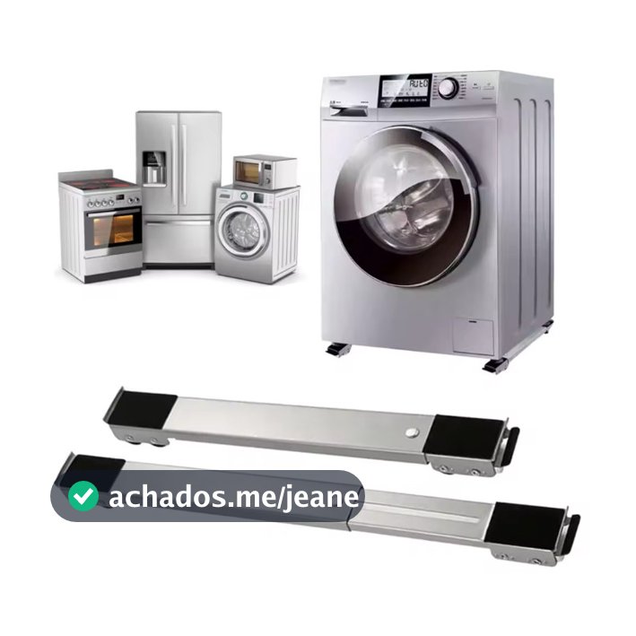 Suporte De Aluminio Para Geladeira Fogão E Máquina De Lavar Base Carrinho