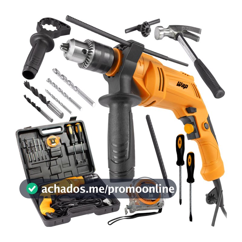 Kit Parafusadeira e Furadeira de Impacto Mandril 10mm WF 700K10 W2 Wap com Maleta
