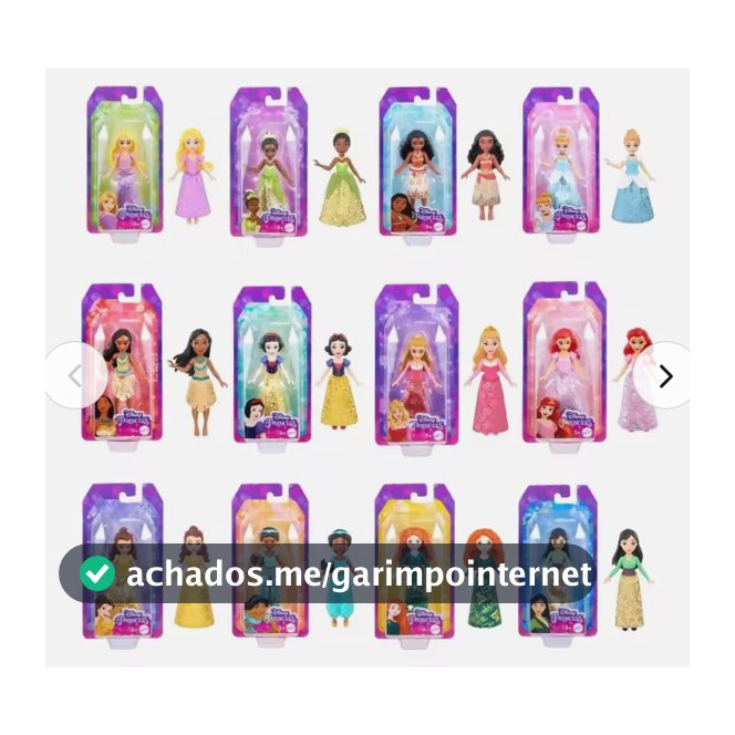 Boneca Disney Mini 9cm Mattel Original | Princesas Disney Mini Colecionáveis