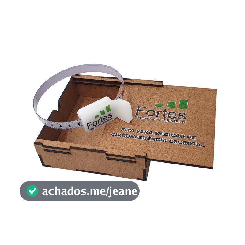 Fita para Medição do Perímetro Escrotal em Animais - 1 Metro em Aço - Fortes Produtos Veterinários